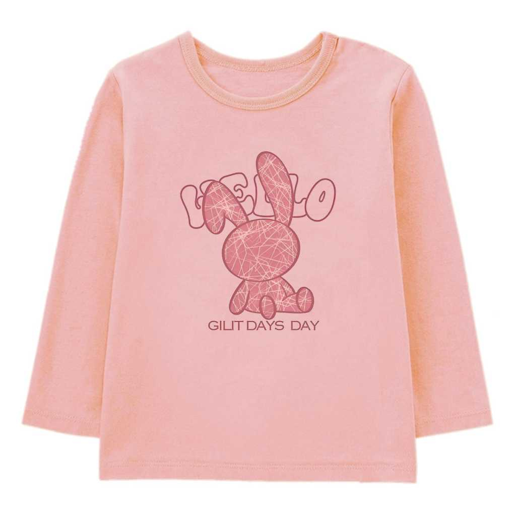 AS_STORE99 - เสื้อยืด Baby & Kids Series / Wello Gilit Days / เสื้อยืดแขนยาวคู่รักใหม่ล่าสุด