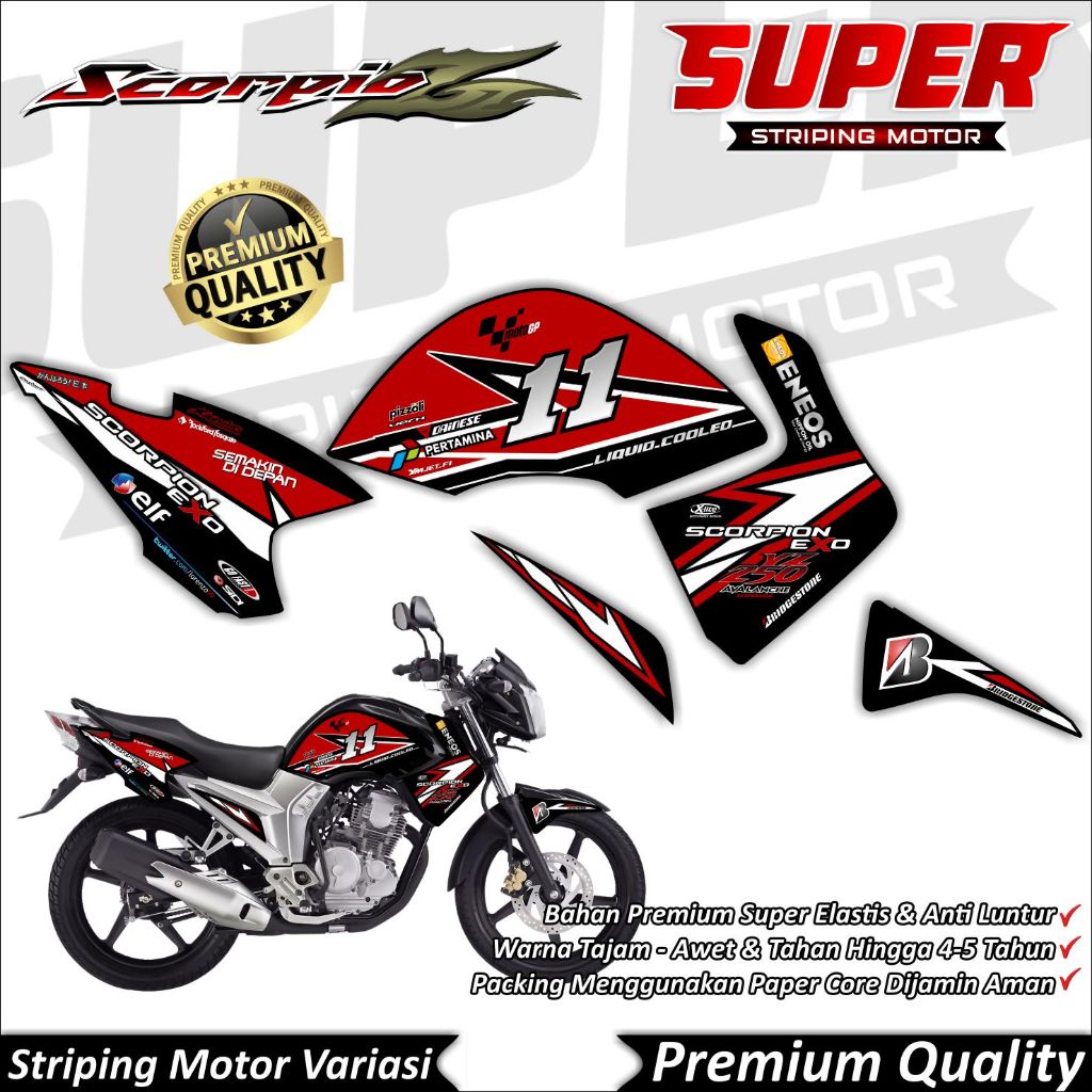 Cool Anti-Fade Scorpio Z สติกเกอร์ Scorpio Z Striping Yamaha Scorpio Z Eneos