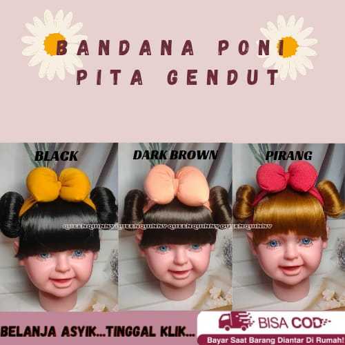 QUEENS BABY WIG HAIR BANDANA / CHILDRENS WIG BANDANA / CHILDRENS WIG HAIR HEADSET / CHILDRENS WIG BA