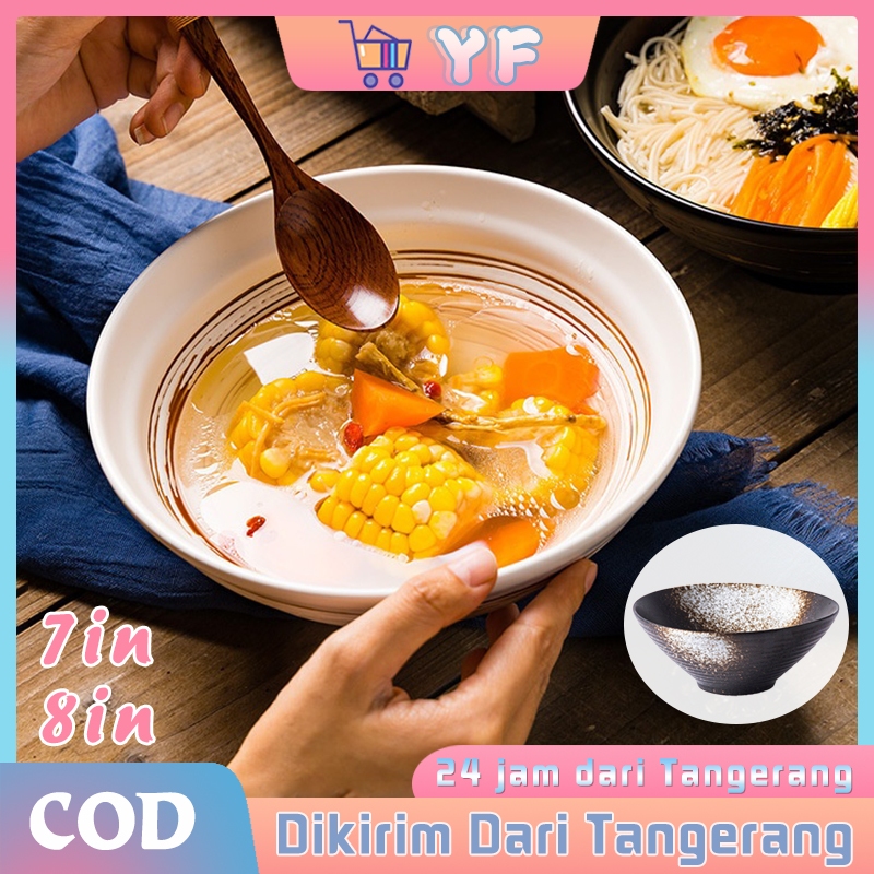 7/8in Japanese Ramen Ceramic Bowl Ramen Bowl เซรามิค