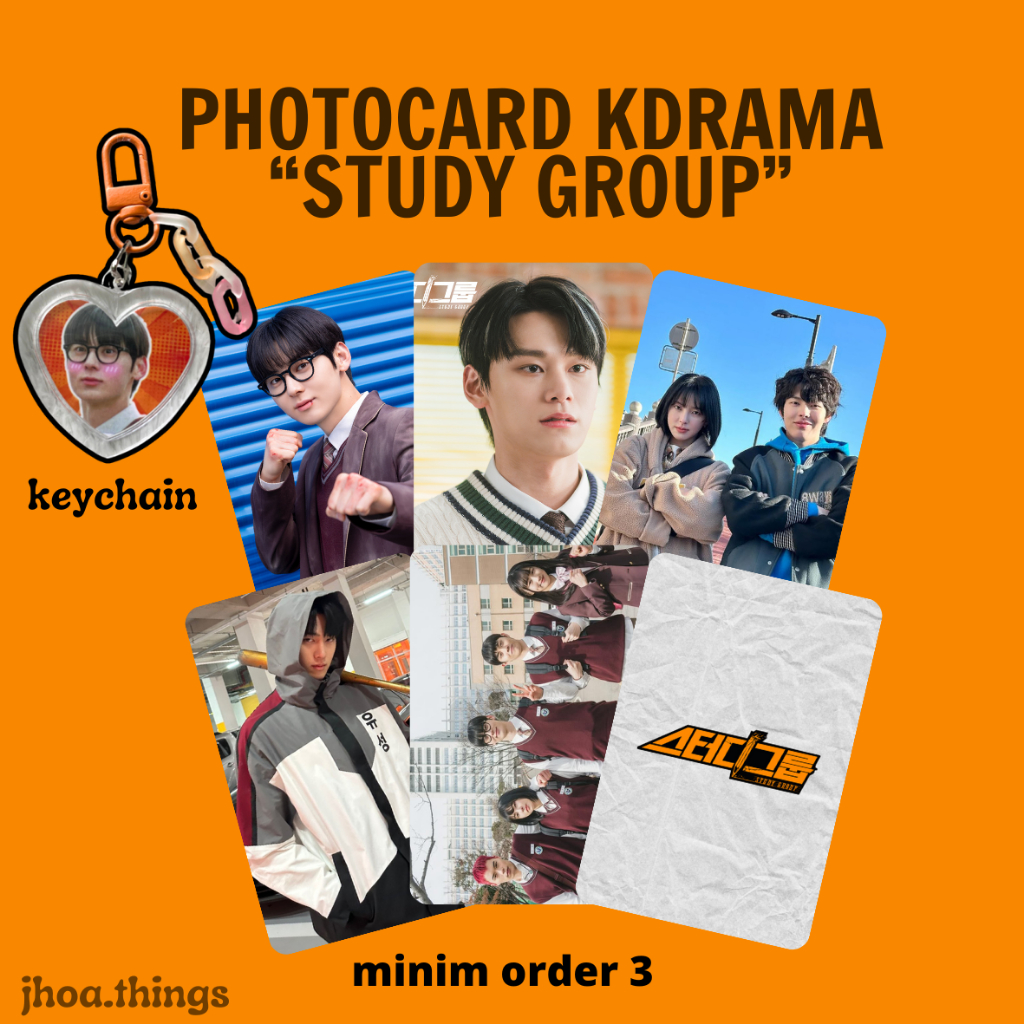 [UNOFFICIAL] พวงกุญแจโฟโต้การ์ด KDRAMA STUDY GROUP SERIES WEBTOON MANHWA นักแสดงเกาหลี GANCI KEYRING HAWANG MINHYUN MINGI CHA WOOMIN SOOHYUN YOON GAMIN PARK GEO PI