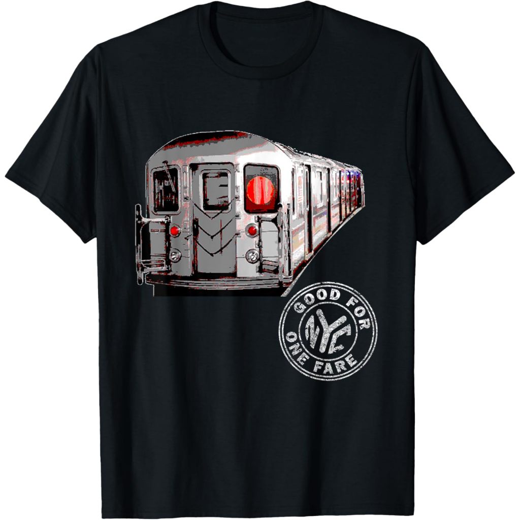 NYC Subway Train Car Retro New York City Subway Token เสื้อยืด