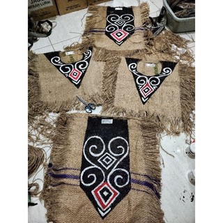 Kostum baju adat pedalaman Papua karung Goni baju etnik daur ulang untuk perempuan Papua dan Dayak