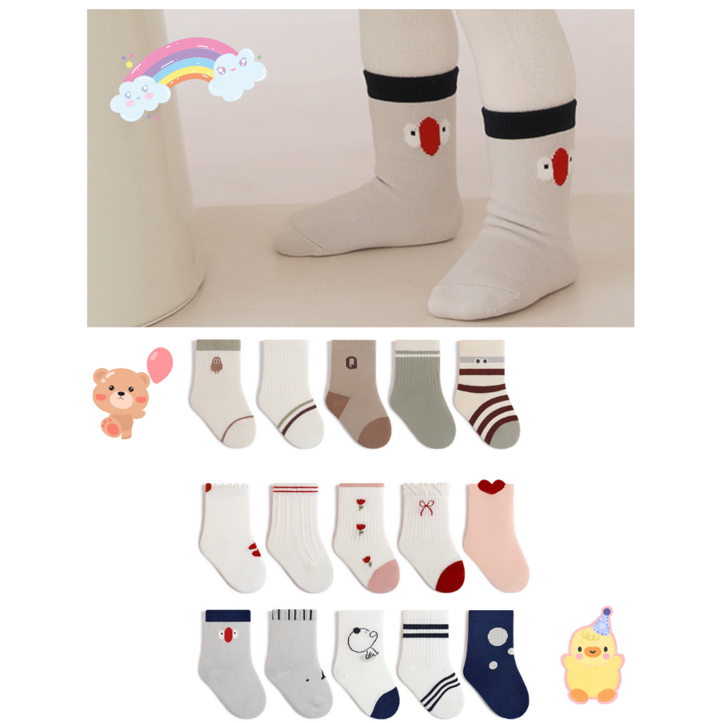 ถุงเท้าเด็กและผู้ใหญ่สําหรับเด็กผู้หญิงและเด็กชาย UNISEX CHILDRENS 1-4 ปี 4-8 ปี 15007