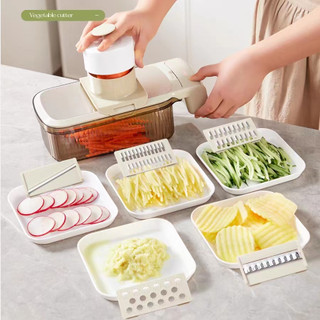 99KHOME Parutan Serbaguna Pengiris Sayur Buah Stainless Premium Wadah Plastik Mewah Aesthetic H899