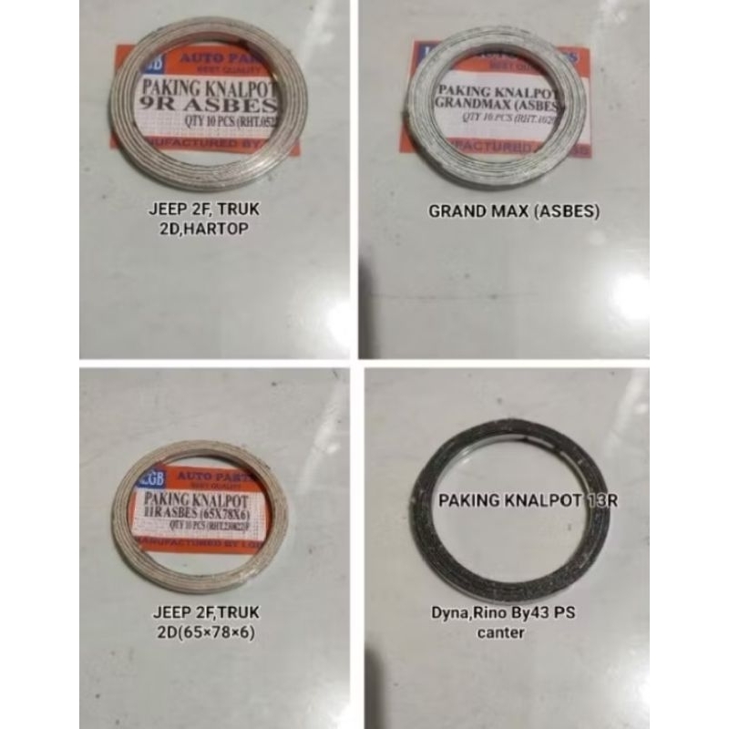 9R-13R EXHAUST บรรจุสําหรับรถยนต์, GRAND MAX 2D TRUCK DYNA RYNO PS CANTER, ราคาต่อ 1 ชิ้น