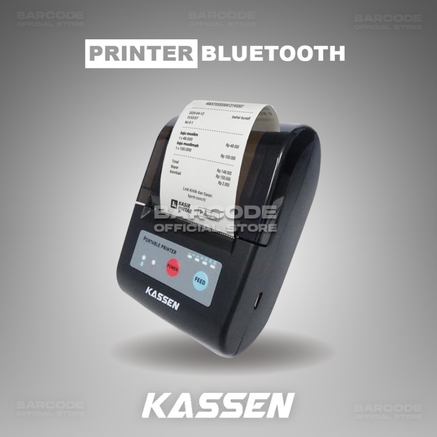 MOBILE THERMALT PRINTER BLUETOOTH KASSEN MT200 MOKAPOS PAWOON LOYVERSE RPP02N