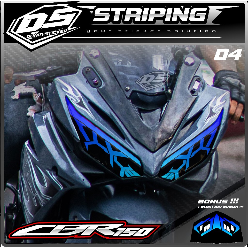 04 2019 CBR 150 MOTORCYCLE EYEBROW LIGHT STICKER TRANSPARIAL