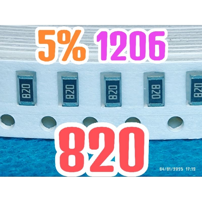 10 ชิ้น ตัวต้านทานชิป smd 820 5% ขนาด 1206 3216 82ohm 82 โอห์ม