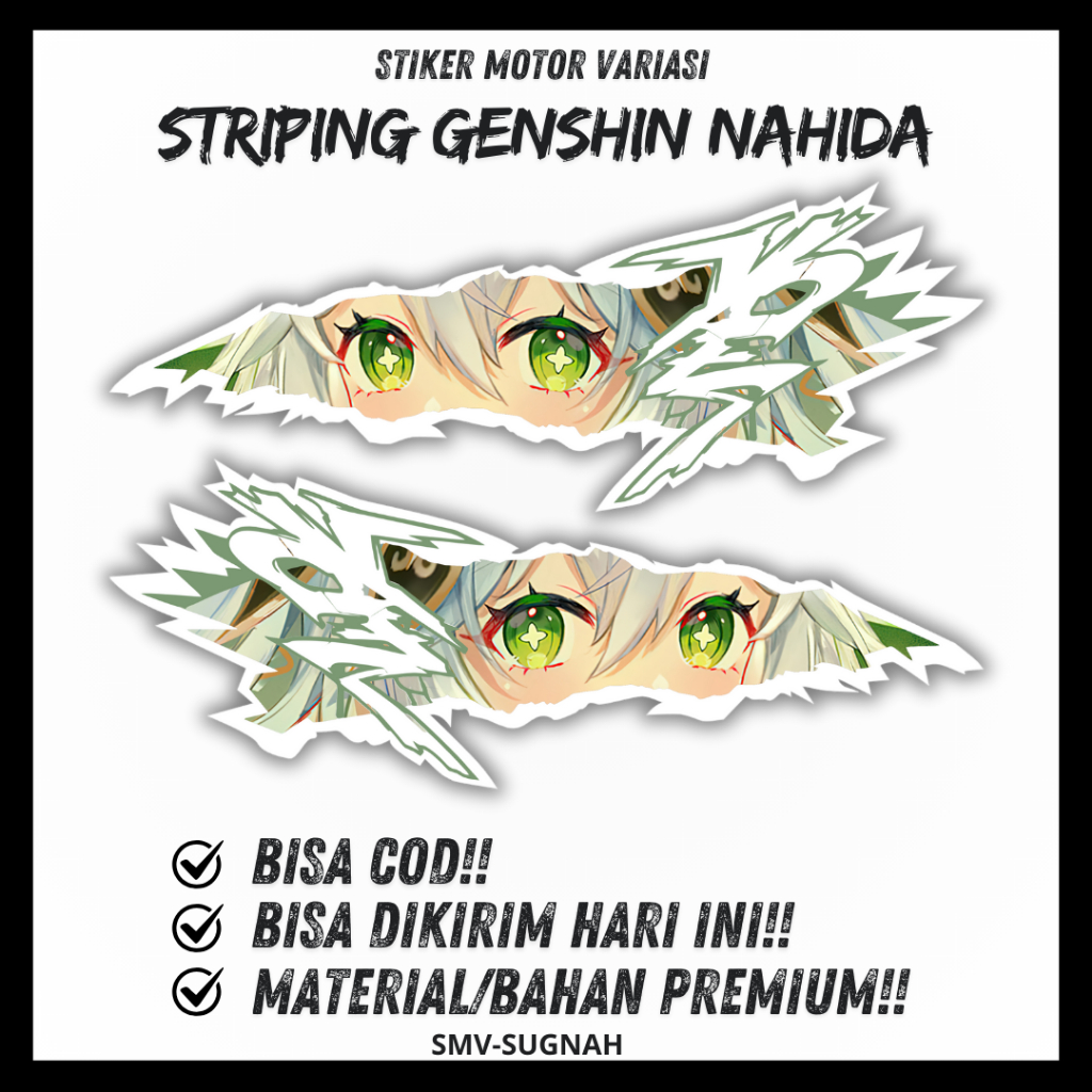 สติ๊กเกอร์ Nahida Striping Nahida สติ๊กเกอร์อนิเมะ Genshin Impact Universal ขวาซ้าย