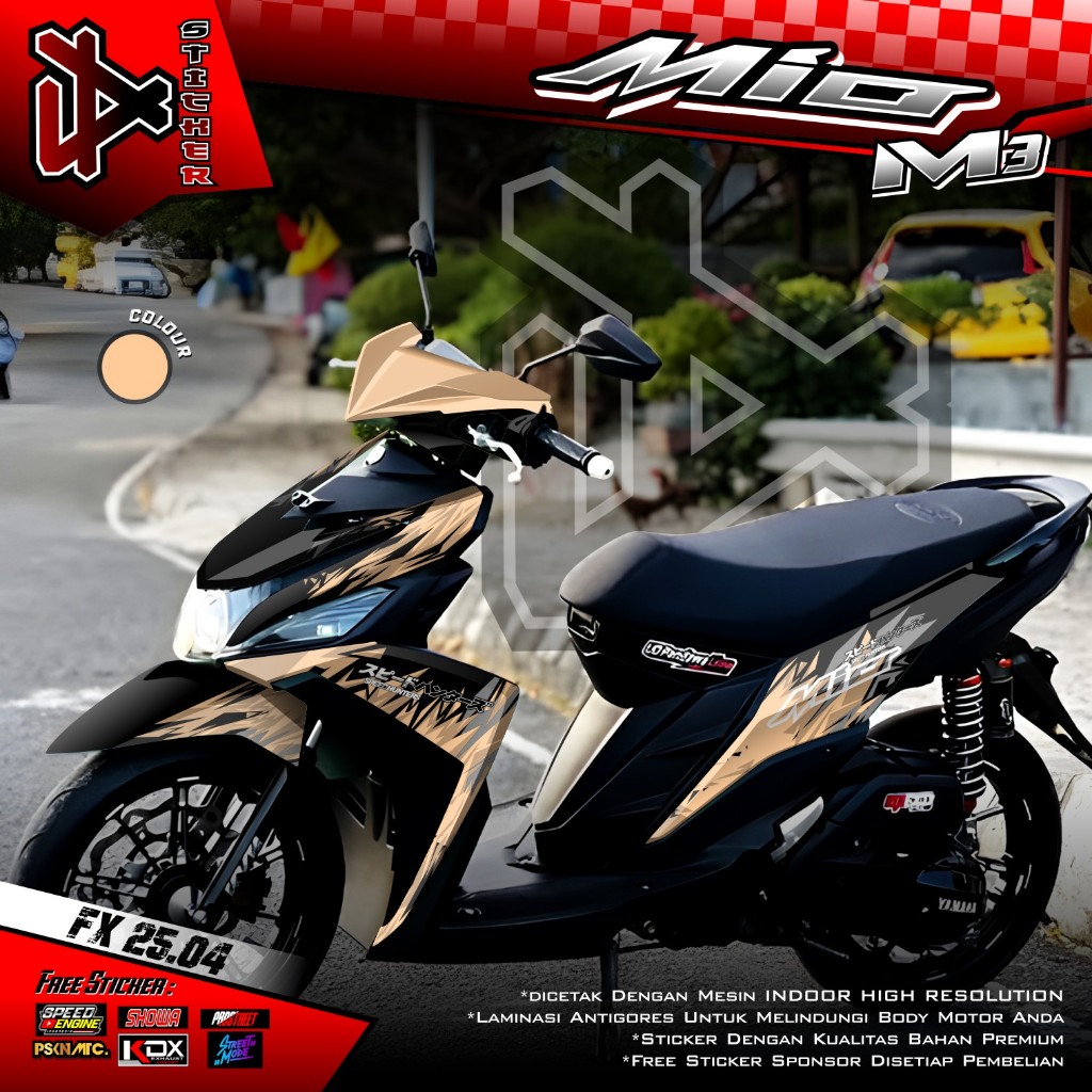 ใหม่ล่าสุด Yamaha MIO M3 Fi 125i Full Body Motorcycle Decal Sticker - Mio M3 Fullbody Modification D
