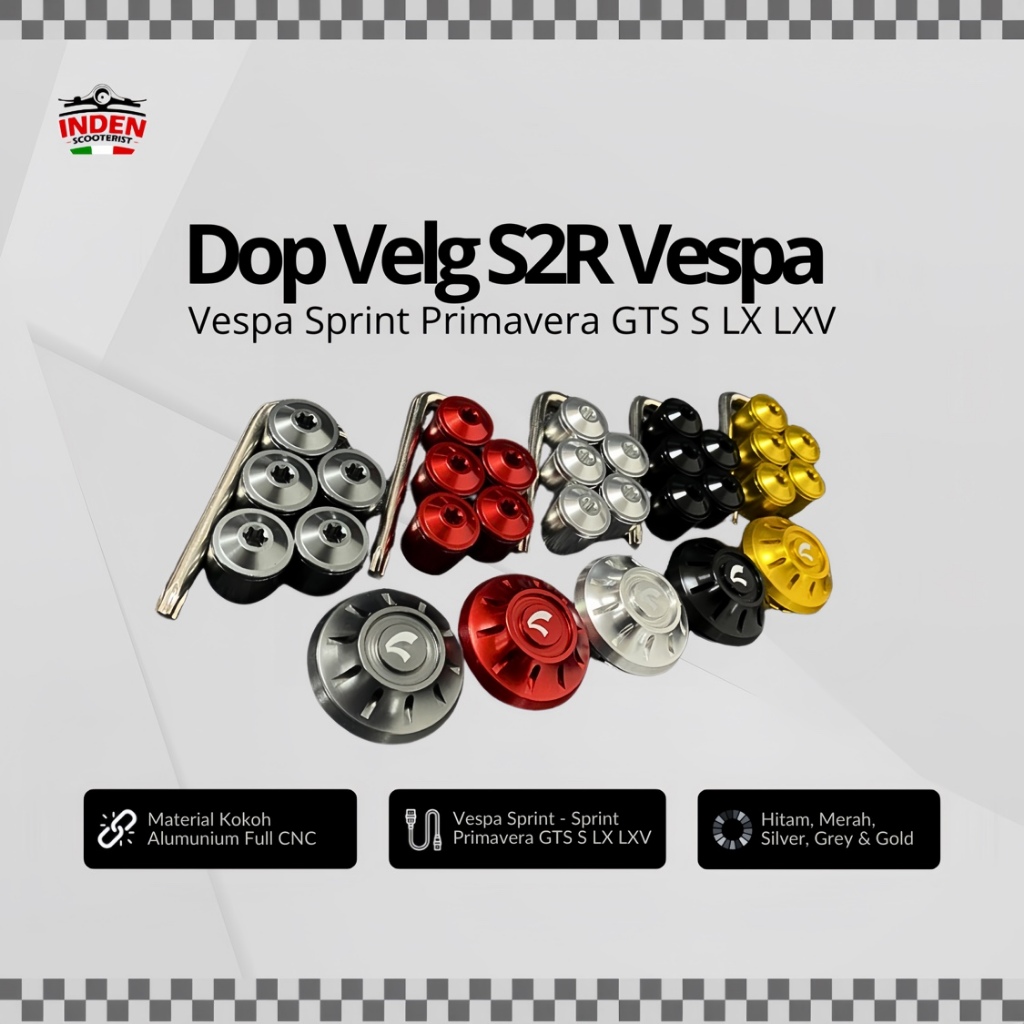 Dop Velg S2R Vespa Sprint Primavera GTS S LX LXV