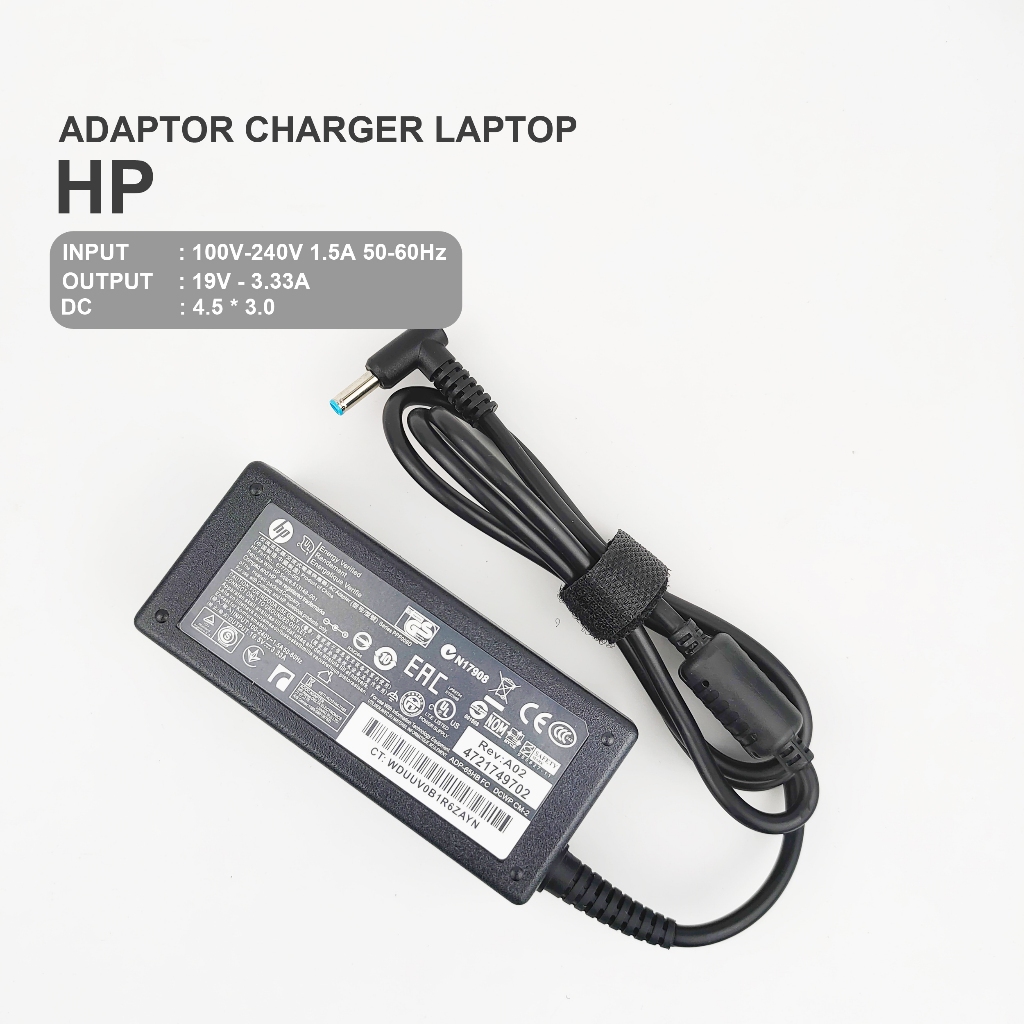HP9V 19.5V 3.33A อะแดปเตอร์ชาร์จแล็ปท็อป (4.5*3.0)14-AC 14-AF 14-V043TX 14-AM505TU ENVY SLEEK 14 Pav