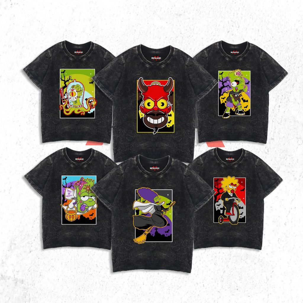 METALKIDS Simpson Kids เสื้อยืดล้างเสื้อยืด Unisex SIMPSON 28-43