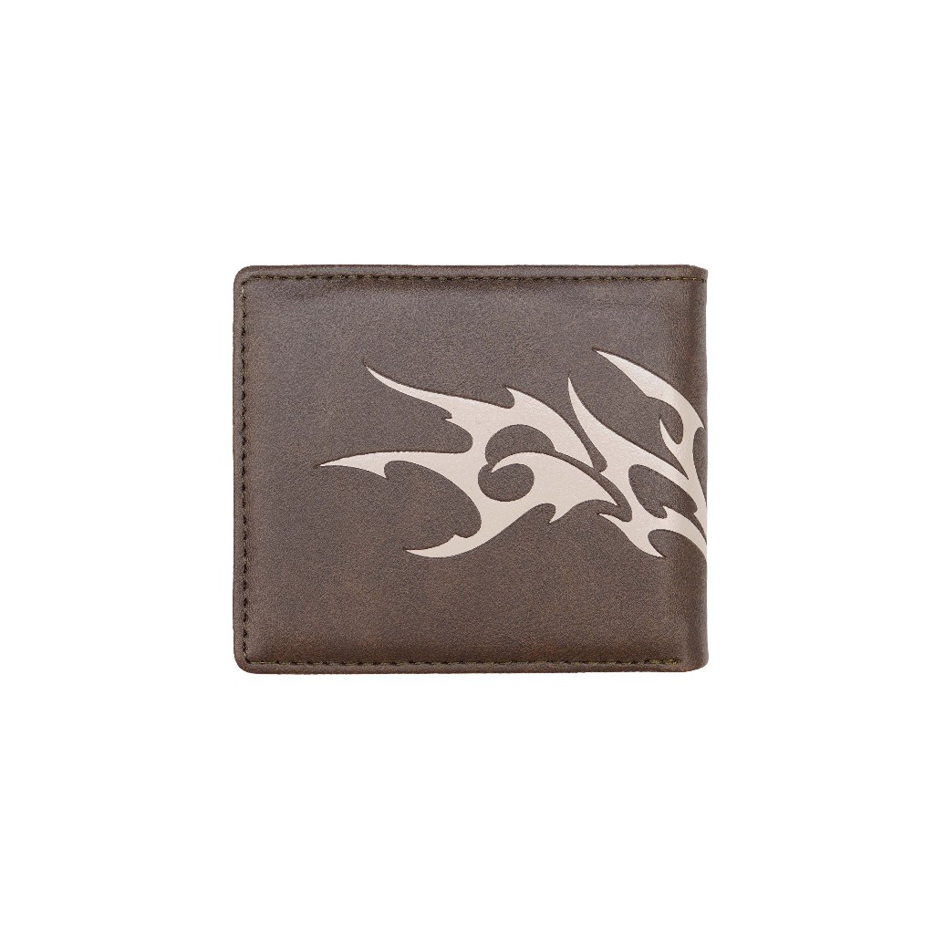 GDCK Wallet Leather AKARI-Brown / Brown Screen Printing Leather Wallet