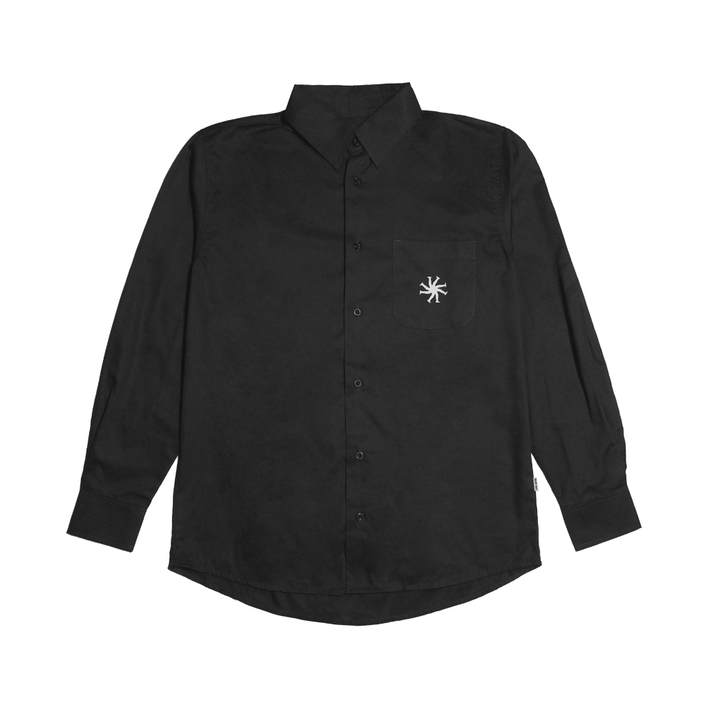 HLWN Running Unisex Long Shirt สีดํา - Kamikaze