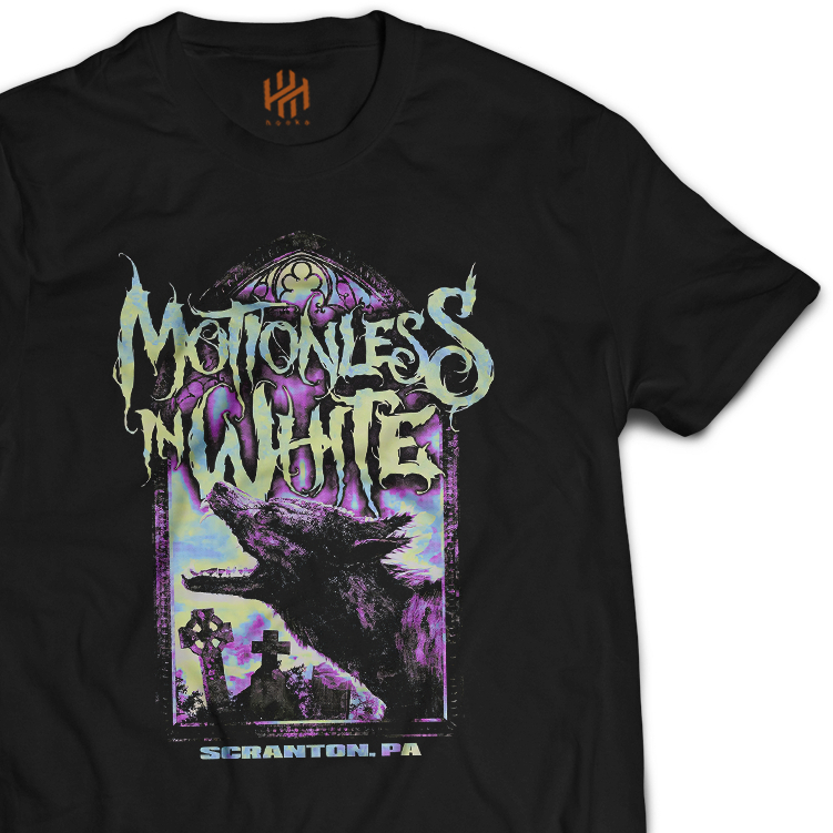 Motionless สีขาว HOOKA Distro Premium Heavy Metal Band เสื้อยืด Motionless สีขาว