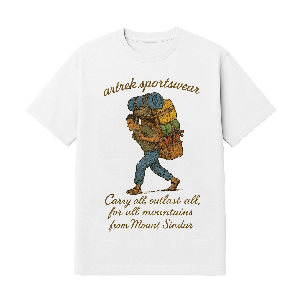 เสื้อยืด Artrek WHITE PORTER CLIMBERS - ลําลองสบาย ๆ BASECAMP GYM OFFICE SCHOOL