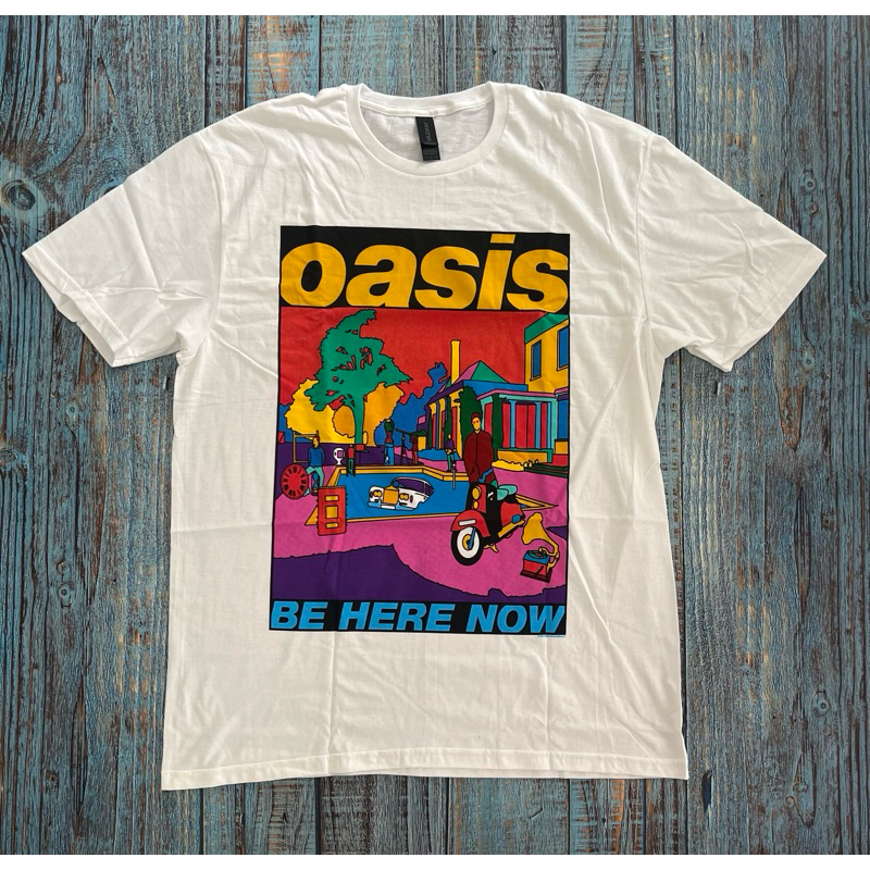 เสื้อยืดวง Oasis - Be Here Now Illustration Official Merch