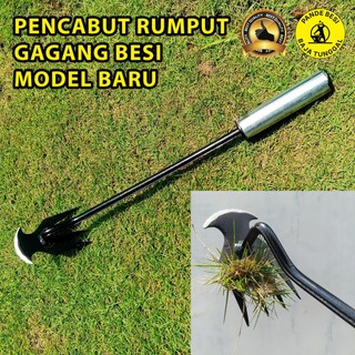 Alat Pencabut Rumput Liar Model Baru Gagang Besi / Garpu Tanaman Multifungsi