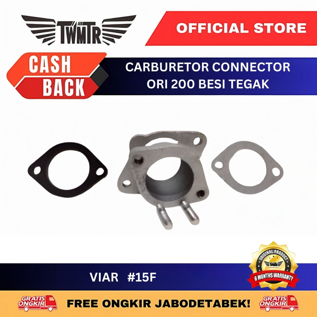 15F TWMTR - CARBURETOR CONNECTOR ORIGINAL 200 เหล็กยืด INTEK MANIPOL อลูมิเนียม PZ30 200CC สําหรับ V