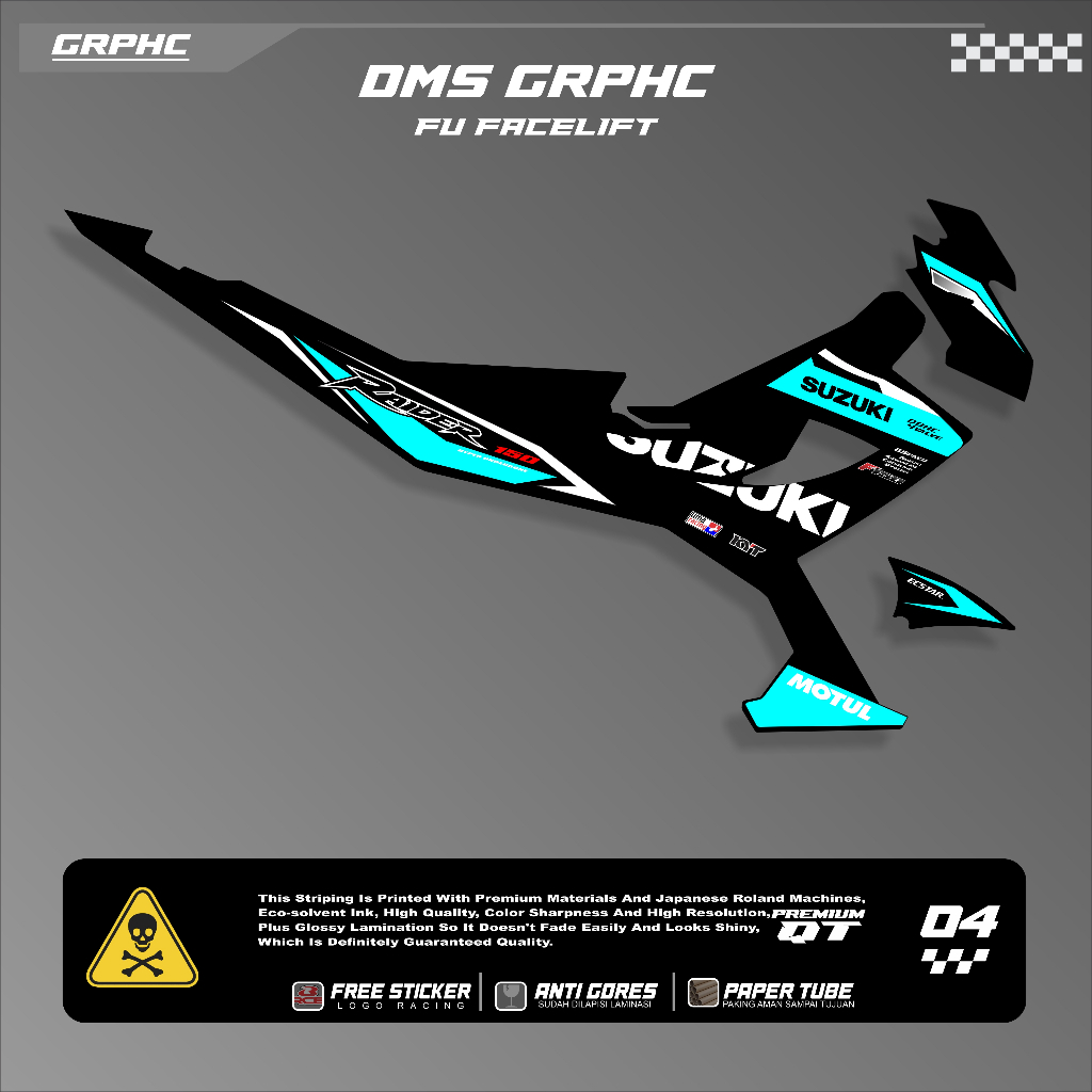 SATRIA F150 FACELIFT STRIPING SIMPLE ELEGANT VARIATION - CODE 04