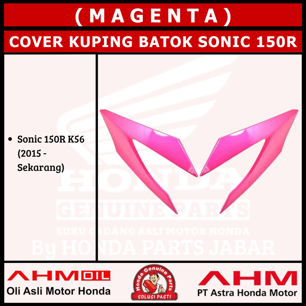 ฝาครอบหูขวา/ซ้าย Sonic 150R K56 (Magenta) 61302K56N00ZC 61303K56N00ZC
