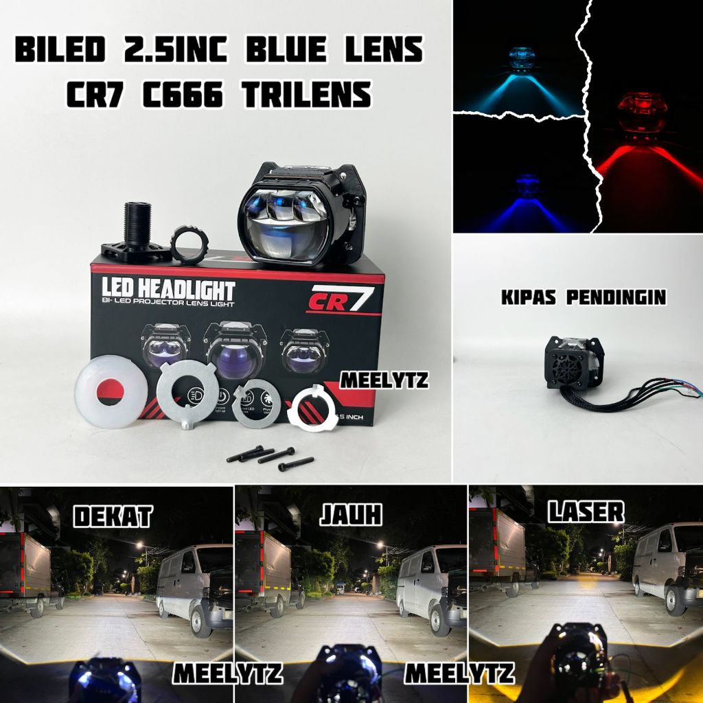 CR7 C664 C665 C666 - เลนส์บลูบิล 2.5 inc