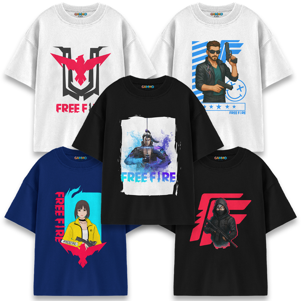Free Fire Kids T-shirts Free Fire Kids T-shirts for Boys and Girls