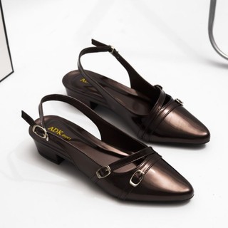langsung kirim Adeka shoes OMIKA heels wanita 3 cm maroon shoes