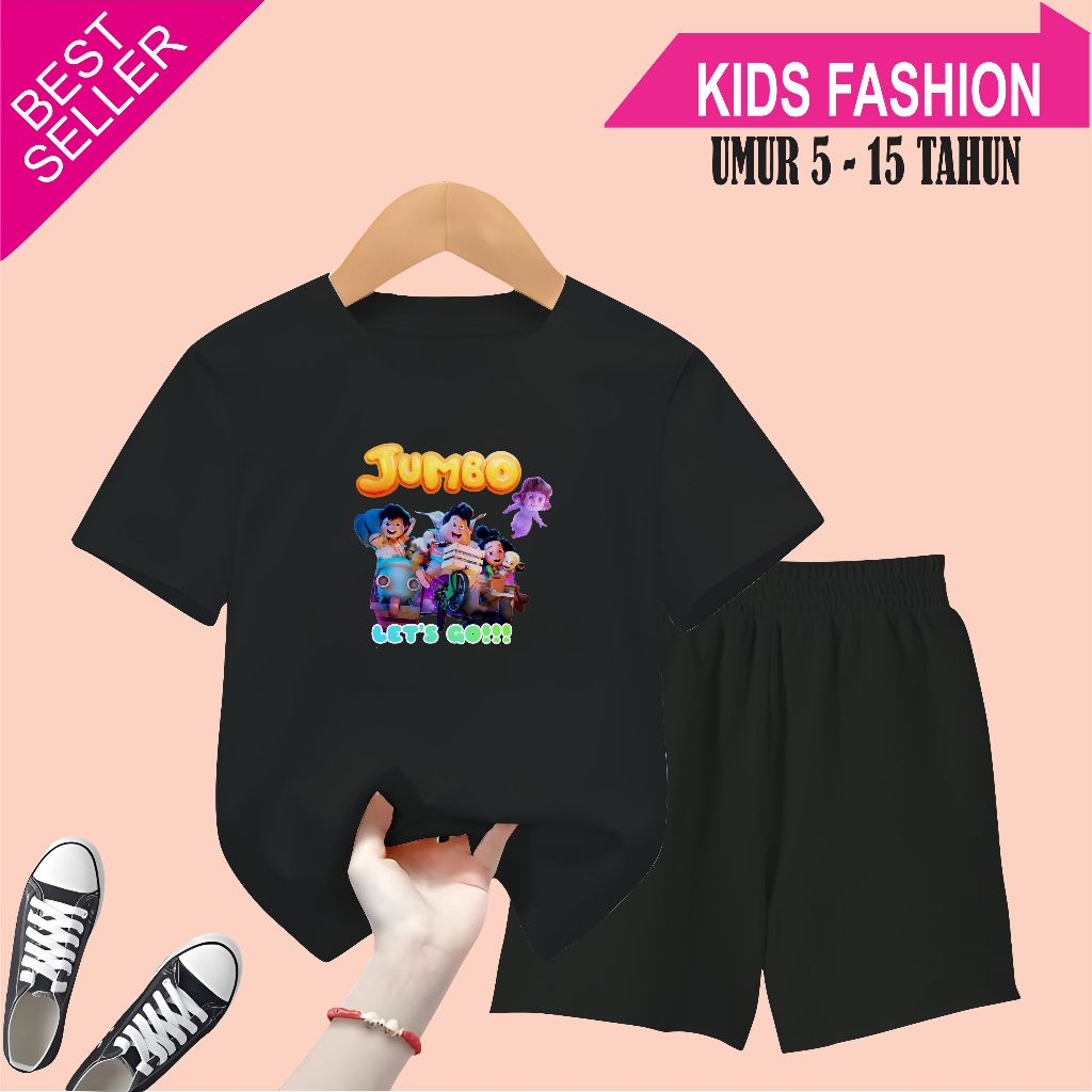 กางเกงขาสั้นเด็ก Set 5-15 Years Old jumbo Motif Letsgo