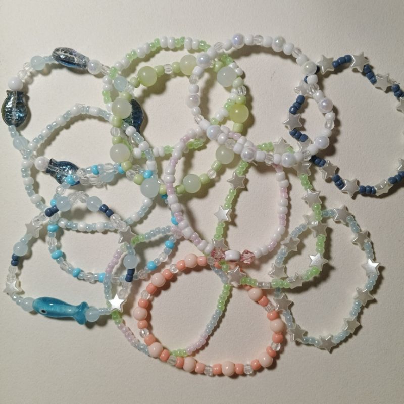 ความงาม, Coquette, Sea, Rainbow, Star Bead Bracelet by44gohes