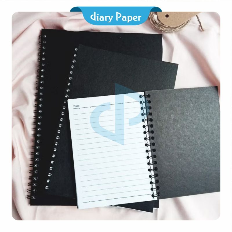 A6 A5 B5 NOTEBOOK / JOURNAL NOTEBOOK A6 JOURNAL BOOK ปกดํา / โน๊ตบุ๊ค