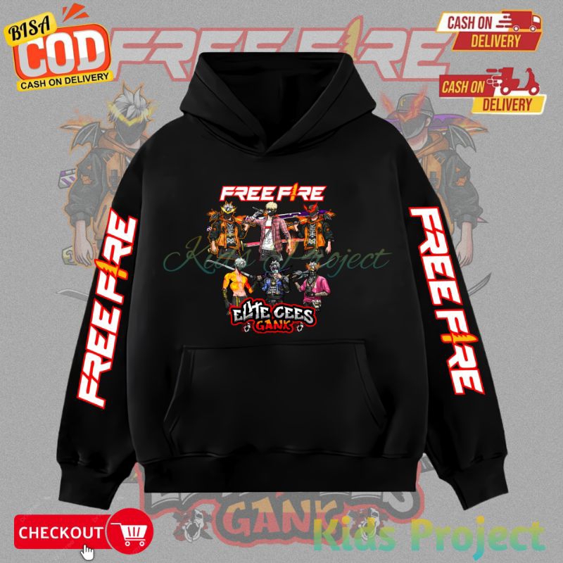 Free Fire Kids Hoodie Sweater FREE FIRE All Character