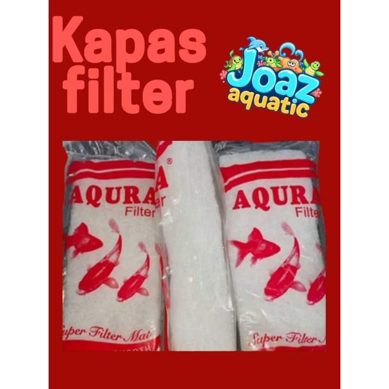 MERAH Cotton ผ้าฝ้ายปลา ผ้าฝ้ายกรองโฟมกรองสื่อกรอง aqura takari recend 3 ชั้น สีแดง