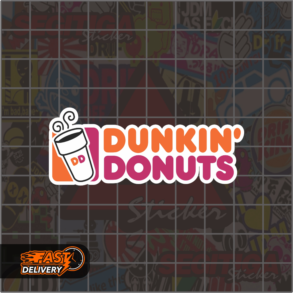 สติ๊กเกอร์ Dunkin Donuts ขนาด 7.5 x 3 ซม