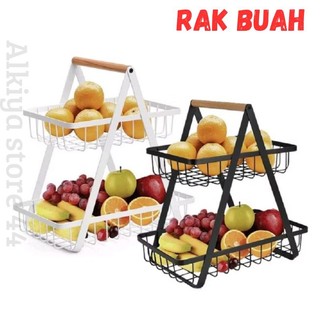 Rak Buah segitiga besi 2 sususn serbaguna