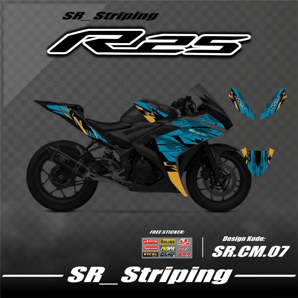 R25 Striping / R25 สติ๊กเกอร์ / R25 Variation (COOL) สติ๊กเกอร์รายชื่อ Variation Yamaha R25 SR.07 รถ
