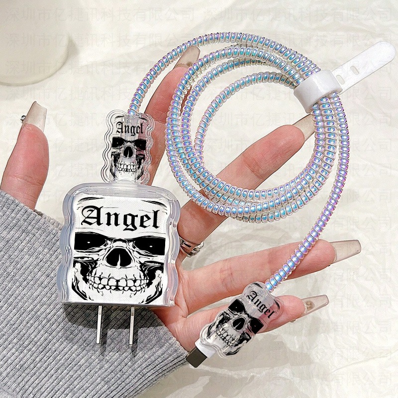 18/20W Skull Pattern Wave Charger Case สําหรับ iPhone