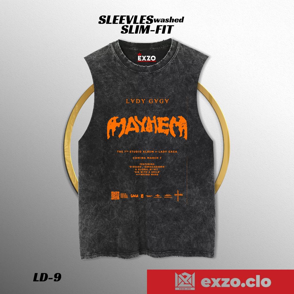 EXZO โฉบเฉี่ยว MAYHEM LADY GAGA WASHED SLIMFIT cotton Combin24s Mayhem TEE TSHIRT