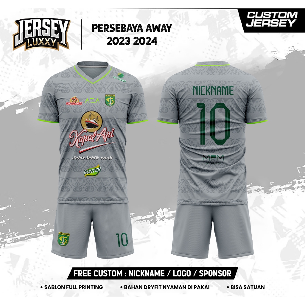 PERS3BAY4 AW4Y 2023-2024 SHORT FULL Design Football Jersey_ ชื่อและหมายเลขแบบกําหนดเองฟรีสําหรับผู้ใ