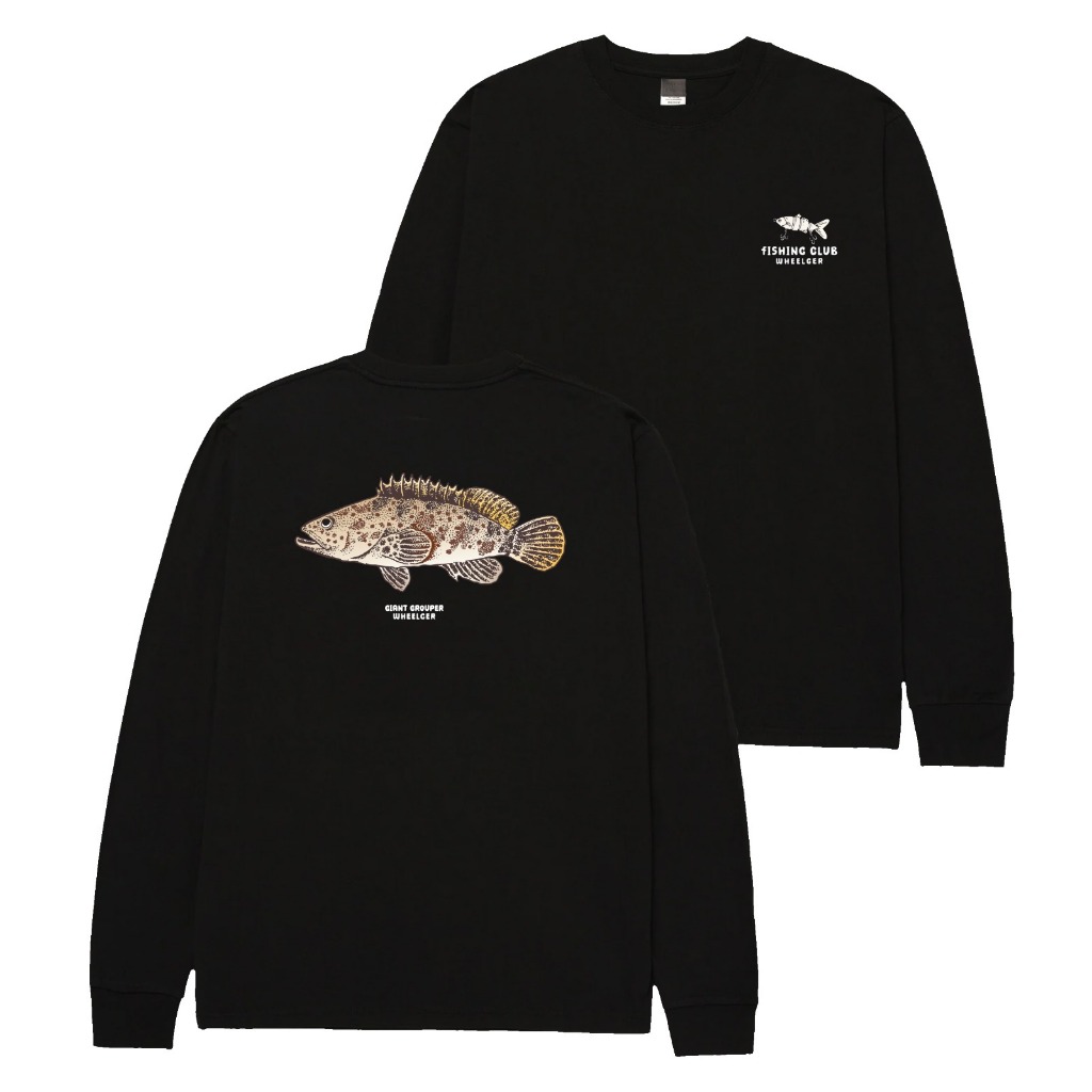 เสื้อยืด Wheelger Grouper - สีดํา (FISHING T-SHIRT)