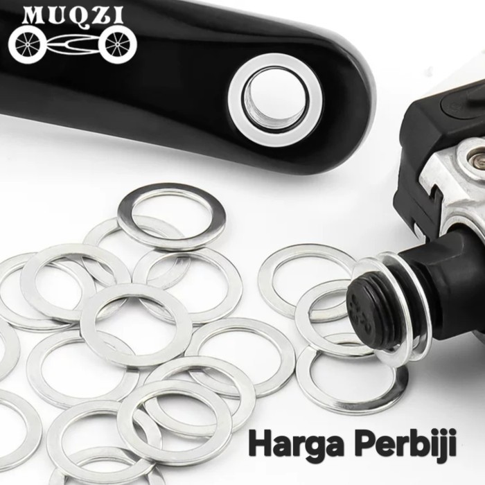 Muqzi แหวน As Pedal Arm crank Spacer ปะเก็นเครื่องซักผ้าจักรยานเหยียบ