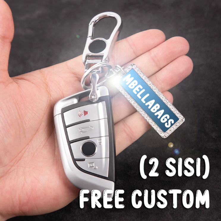 ROB (100PC = 1KG) PB 334 FREE CUSTOM WHITE DIAMOND FREE CUSTOM ENGRAVING NAME NUMBER PLATE NO.HP สํา