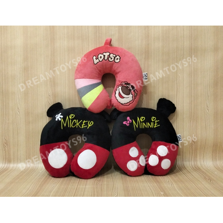 Dreamtoys96Lotso Mickey Minnie Button Neck Pillow Headrest Neck Support
