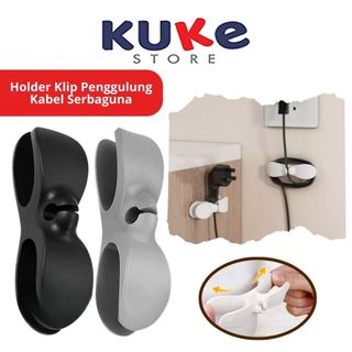 KUKE Penggulung Kabel Tempel / Holder Clip Cable Organizer / Penjepit Perapi Gulung Colokan Listrik