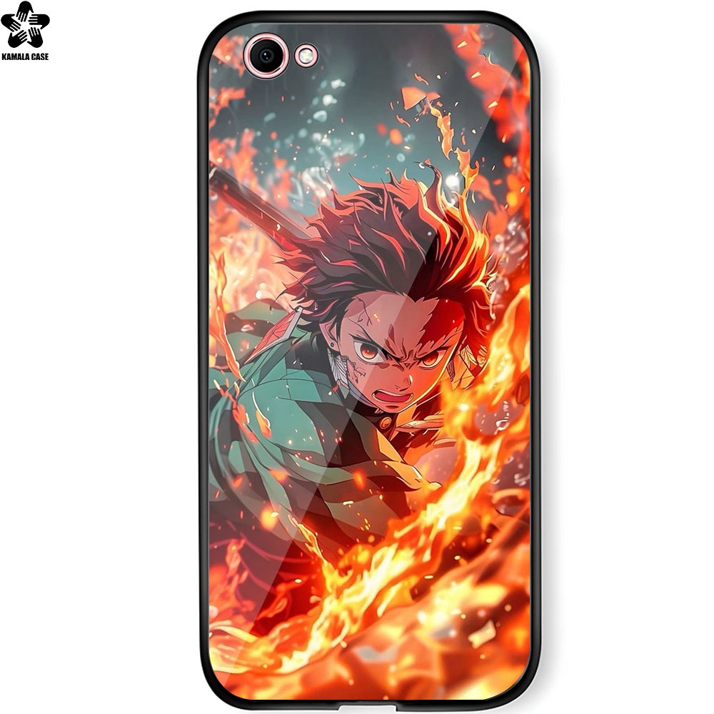 KAMALA CASE GLOSSY PREMIUM MOTIF ANIME DEMON SLAYER สําหรับ TYPE VIVO V5 V5 LITE V5S Y66 Y67 Y65 - C