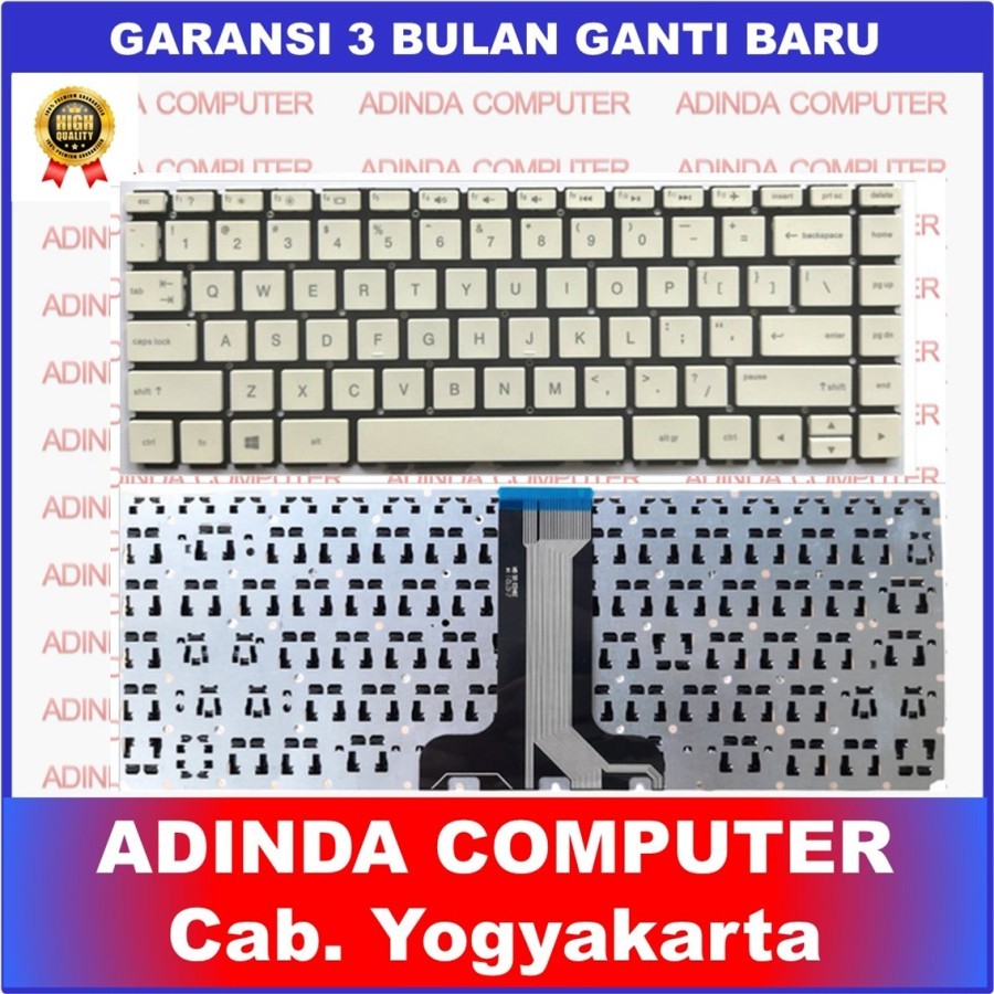 Hp 14-Bw 14-bs 14-df 14-BW501AU TPN-C131 14G-BR002TU คีย์บอร์ดสีขาว