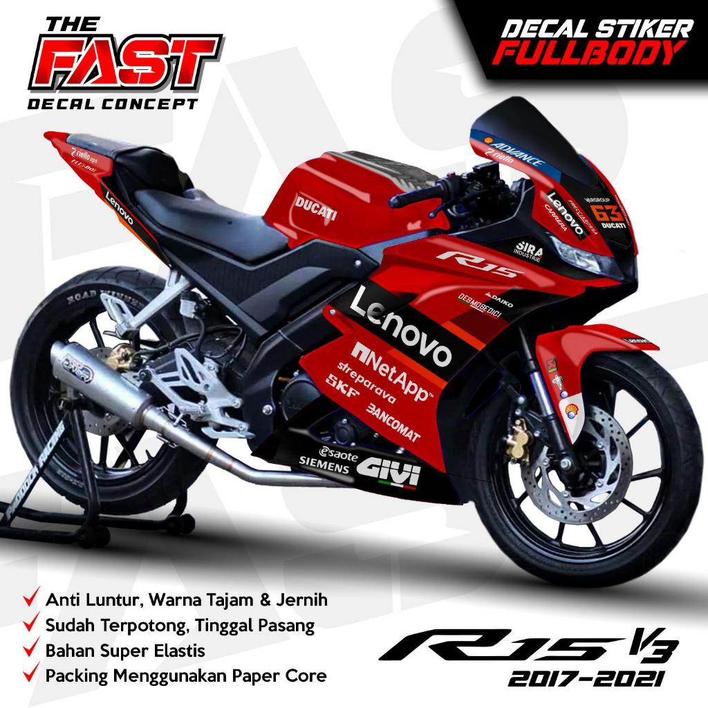 รูปลอก r15 v3 Ducati Marquez 2025 สติกเกอร์ decal striping r15 v3 สติกเกอร์ r15 v3 fullbody ducati M