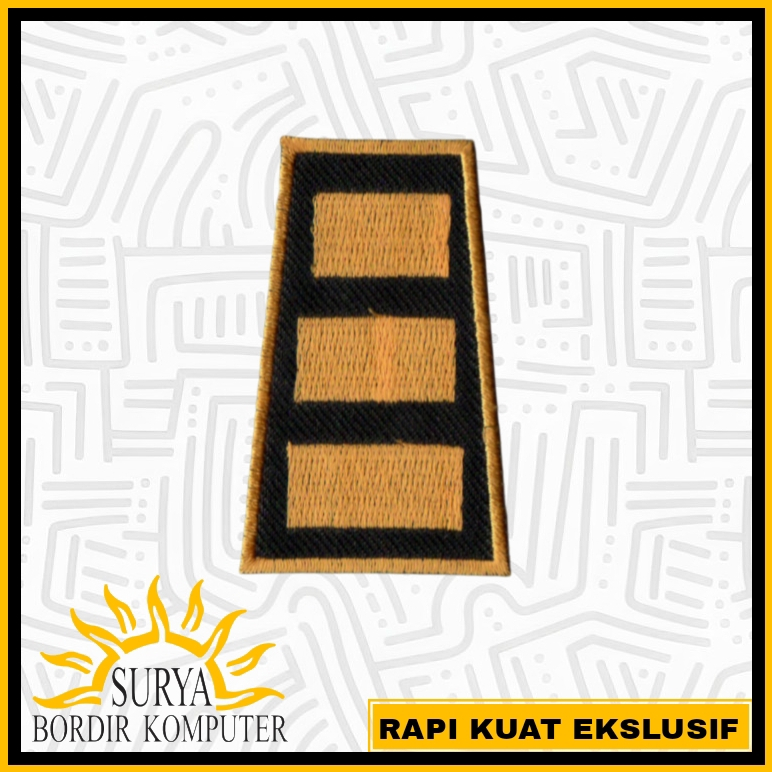 Bed / Patch / Bedge / Logo / Pilot Rank Badge Emblem 3 แถบสามเหลี่ยม